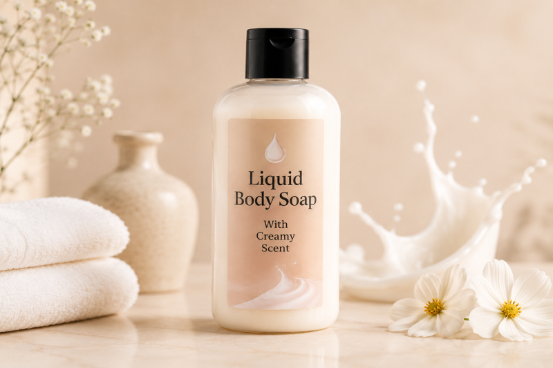 Liquid Body Soap With Creamy Scent