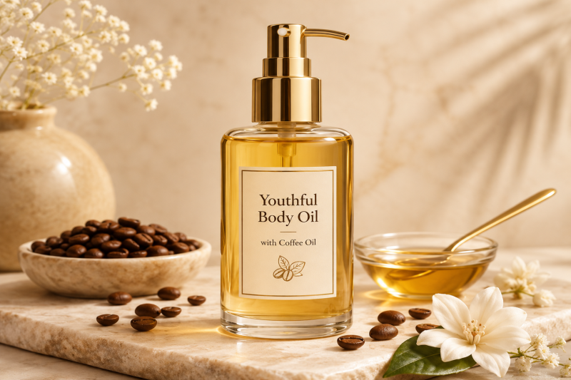 Youthful Body Oil With Coffee Oil