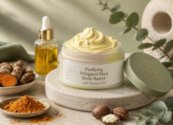 Purifying Whipped Shea Body Butter with Turmeric Oil